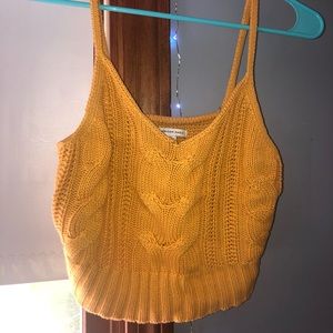 Yellow crochet top